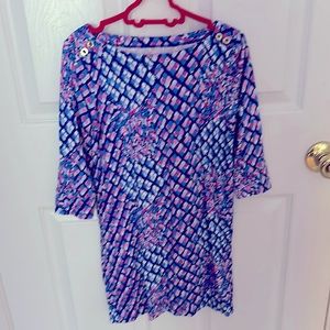 Girls Lilly Pulitzer pineapple dress size medium (6-7)